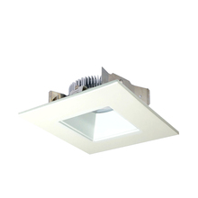  NLCBS-4568535MPW - 4" Cobalt Shallow High Lumen LED Trim, Square/Square Regress, 850lm, 3500K, Matte Powder White