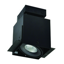  NMRTLG-11D6L1930SB - LED Trimless 1-Head MLS Housing, 30W / 2100lm per Head, 3000K, 16-Degrees Spot, Black, 120-277V