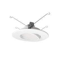  NOXAC-56RGTWWW - 5"/6" AC Onyx Round Adjustable LED Retrofit, 1050lm / 14.5W, Selectable CCT, White Finish