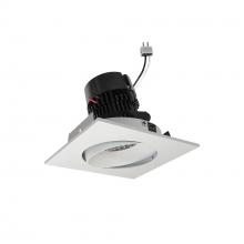  NPRLV-4SC40XMPW - 4" Pearl Low Voltage LED Square Adjustable Cone Retrofit, 1200lm / 11W, 4000K, Matte Powder