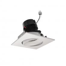  NPRLV-4SC30XWW - 4" Pearl Low Voltage LED Square Adjustable Cone Retrofit, 1200lm / 11W, 3000K, White Reflector /