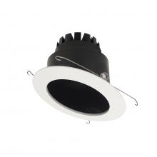  NRM3-6S1L227FB - 6" Marquise III Round Slope Reflector, 1200lm, 2700K, Flood Optic, Black Reflector/White Flange