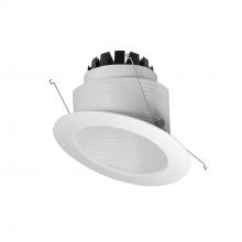  NRM3-6S2L227FW - 6" Marquise III Round Slope Baffle, 1200lm, 2700K, Flood Optic, White Baffle/White Flange