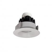  NRMC3-42L130NWW - 4" Marquise III Retrofit, White Baffle/White Flange, 120-277V; 0-10V Dimming, 1300lm / 12W,