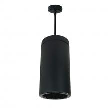  NYLS3-6P1L235FC12BBB - 6" Sapphire III Pendant Mount Black Cylinder, Black Reflector/Black Flange, 120-277; 0-10V