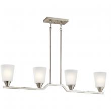  52233NI - Skagos™ 4 Light Linear Chandelier Brushed Nickel