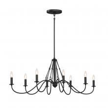  52457BKT - Oval Chandelier 8Lt