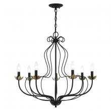  42907-04 - 7 Light Black Chandelier