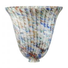  11935 - 10.5"W Peacock Pate-De-Verre Shade