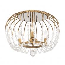  343S03HG - Voliere 3-Lt Semi-Flush - Havana Gold