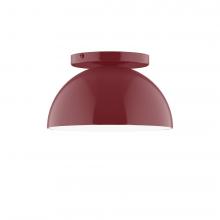 Montclair Light Works FMD431-55-L10 - 8" Axis Mini Dome LED Flush Mount, Barn Red