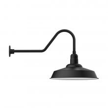 Montclair Light Works GNC186-41-L14 - 20" Warehouse shade, LED Gooseneck Wall Mount, Black