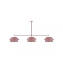 Montclair Light Works MSNX445-20-L12 - 3-Light Axis LED Linear Pendant, Mauve