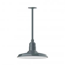 Montclair Light Works STA183-40-H30-L13 - Warehouse 14" LED Pendant, stem mount