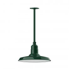 Montclair Light Works STA183-42-H30-L13 - Warehouse 14" LED Pendant, stem mount