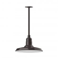 Montclair Light Works STA183-51-H30-L13 - Warehouse 14" LED Pendant, stem mount