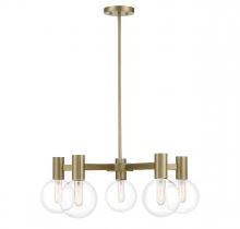  1-3073-5-322 - Wright 5-Light Chandelier in Warm Brass