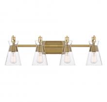  8-1830-4-322 - Lakewood 4-Light Bathroom Vanity Light in Warm Brass