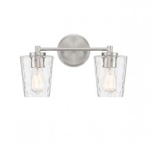  8-5606-2-SN - Ballas 2-Light Bathroom Vanity Light in Satin Nickel