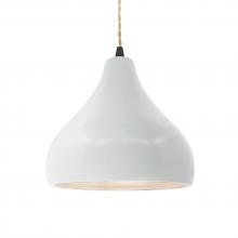 Justice Design Group CER-6563-WHT-MBLK-BEIG-TWST - Medium Droplet 1-Light Pendant