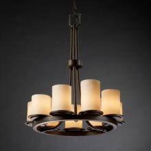  CNDL-8766-10-AMBR-DBRZ - Dakota 9-Light Ring Chandelier