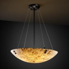 Justice Design Group ALR-9662-35-MBLK-F4-LED-5000 - 24" Pendant Bowl w/ Large Square w/ Point Finials