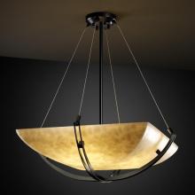 Justice Design Group CLD-9724-25-MBLK-LED-6000 - 36" Pendant Bowl w/ Crossbar