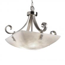 Justice Design Group CLD-9741-25-NCKL-F6-LED-3000 - 18" Pendant Bowl - Scrolls w/ Finials