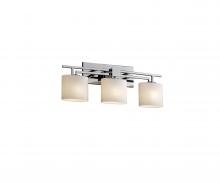 Justice Design Group FSN-8703-30-OPAL-CROM - Aero 3-Light Bath Bar