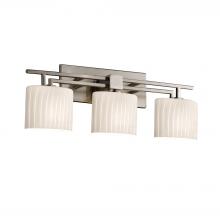 Justice Design Group FSN-8703-30-RBON-NCKL-LED3-2100 - Aero 3-Light LED Bath Bar