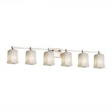 Justice Design Group GLA-8426-26-WHTW-NCKL - Tetra 6-Light Bath Bar