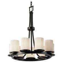  POR-8766-10-PLET-MBLK - Dakota 9-Light Ring Chandelier