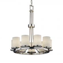  POR-8766-10-WAVE-NCKL - Dakota 9-Light Ring Chandelier