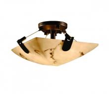 Justice Design Group FAL-9610-37-DBRZ-LED-2000 - 14" Semi-Flush Bowl w/ U-Clips