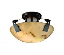  FAL-9630-25-MBLK-LED-2000 - 14" Semi-Flush Bowl w/ Tapered Clips