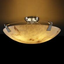  FAL-9634-35-NCKL-LED-6000 - 36" Semi-Flush Bowl w/ Tapered Clips