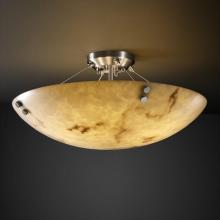  FAL-9652-25-NCKL-F6-LED-5000 - 24" Semi-Flush Bowl w/ CONCENTRIC CIRCLES FINIALS