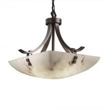  FAL-9751-35-DBRZ-F3-LED-3000 - 18" Pendant Bowl - Flat Bars w/ Finials