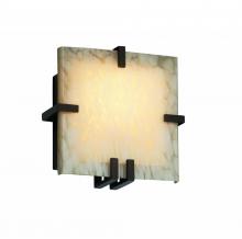 Justice Design Group FSN-5550-DROP-DBRZ-LED-1000 - Clips Square Wall Sconce (ADA)