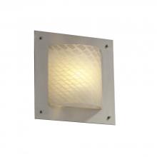 Justice Design Group FSN-5561-WEVE-MBLK-LED-1000 - Framed Square 4-Sided Wall Sconce (ADA)