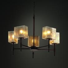 Justice Design Group FSN-8410-55-MROR-DBRZ - Union 5-Light Chandelier