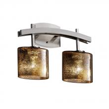 Justice Design Group FSN-8592-40-OPAL-MBLK - Archway 2-Light Bath Bar