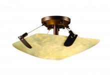 Justice Design Group FSN-9610-35-DROP-DBRZ-LED-2000 - 14" Semi-Flush Bowl w/ U-Clips