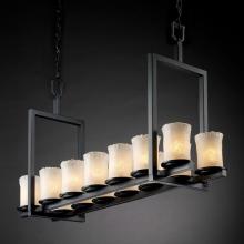  GLA-8769-16-WHTW-MBLK - Dakota 14-Light Bridge Chandelier (Short)