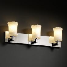 Justice Design Group GLA-8923-16-WTFR-NCKL - Modular 3-Light Bath Bar