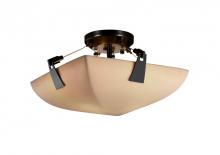  PNA-9630-35-SMTH-MBLK-LED-2000 - 14" Semi-Flush Bowl w/ Tapered Clips