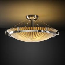  PNA-9682-35-PLET-MBLK-LED-5000 - 24" Round Bowl Semi-Flush w/ Ring