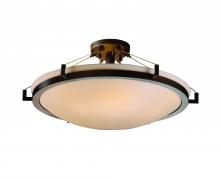  PNA-9682-35-SMTH-DBRZ-LED-5000 - 24" Round Semi-Flush Bowl w/ Ring