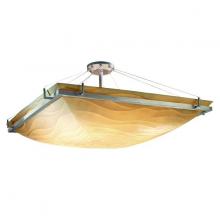  PNA-9784-25-WAVE-MBLK-LED-6000 - 36" Square Semi-Flush Bowl w/ Ring