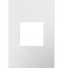  AWP1G2WHW10 - Adorne® Gloss White-on-White One-Gang Screwless Wall Plate with Microban®